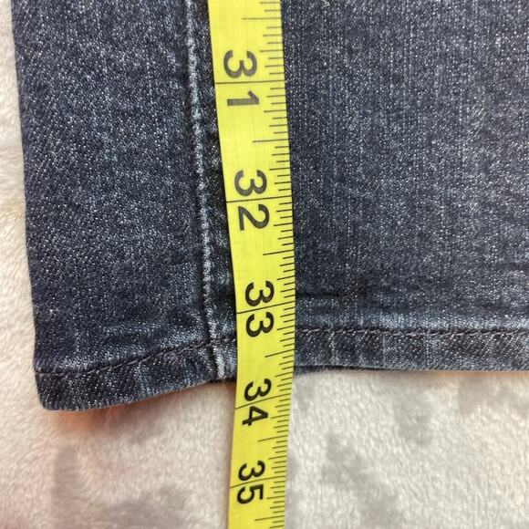 7 For All Mankind Slimmy Jeans Mens 36x34 Blue Dark Wash Denim Stretch Pants - Picture 10 of 10